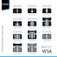 Vloerstandaard EDGE zwart 100 cm MULTIFIT VESA 75x75 tot 400x400