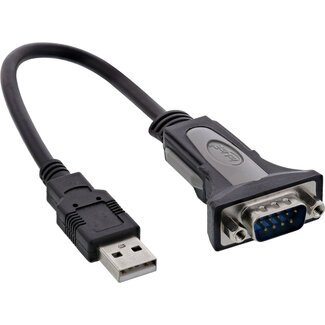 InLine InLine® USB 2.0 naar seriële adapterkabel, USB A naar 9-pin Sub D male, 0,25m