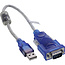 InLine® USB-naar-RS-232-adapterkabel met ferriet, USB-A naar 9-pins Sub-D