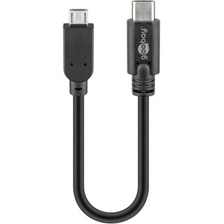 Goobay Goobay USB-C to Micro-B  Cable, OTG, 0.2 m, black
