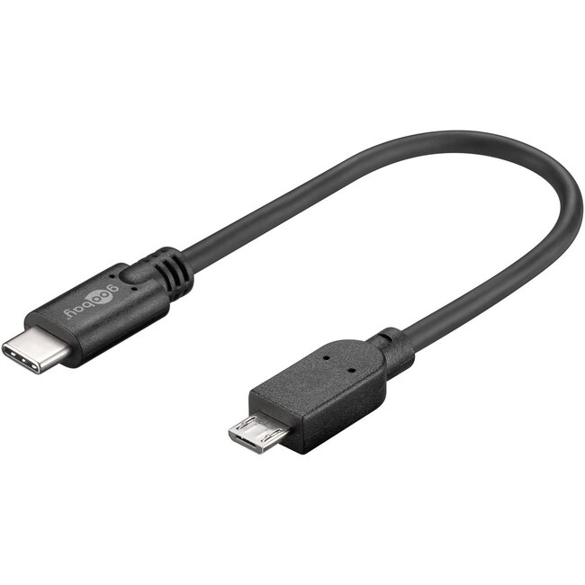 Goobay USB-C to Micro-B  Cable, OTG, 0.2 m, black