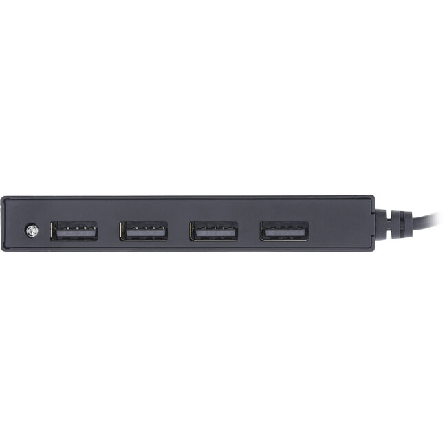 InLine® USB 2.0 4-poorts hub, USB-A male naar 4x USB-A female, kabel 15cm