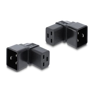 DeLOCK Delock Power Adapter IEC 60320 - C20 to C19, male / female, 16 A, 90° angled