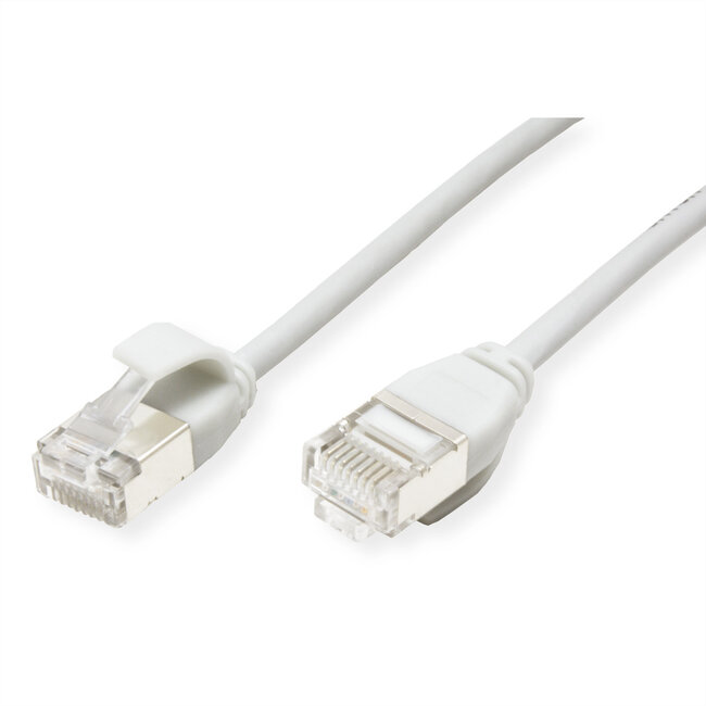 ROLINE F/UTP DataCenter Patchkabel Cat.6A (Class EA), LSOH, extra dun, wit, 0,5 m