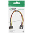 InLine® SATA power Y-kabel, SATA female naar 2x SATA ST met kabelschoen, 0,30m