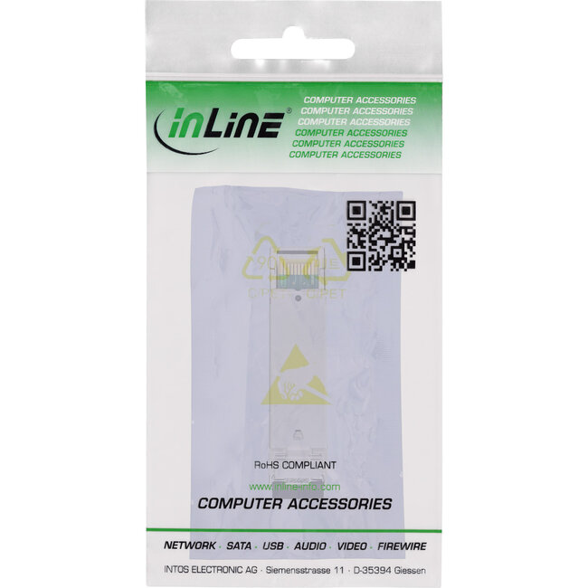 InLine® SFP-module LWL LX 1310nm singlemode met LC-voetjes, 20km, 1,25Gb/s
