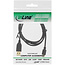 InLine® Micro-USB 2.0 kabel, USB-A(M) naar Micro-B (M), vergulde contacten, 0,3m