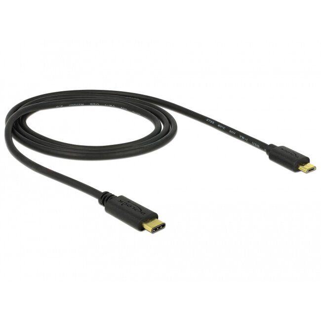 Delock Cable USB Type-C™ 2.0 male > USB 2.0 Type Micro-B male 2.0 m black