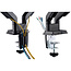 InLine® bureausteun met lifter & USB/audio, 2 monitoren tot 81cm (32"), zwart