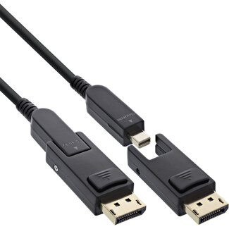 InLine InLine® DisplayPort 1.4 AOC-kabel, 8K4K, DisplayPort-stekker afneembaar, 30 m