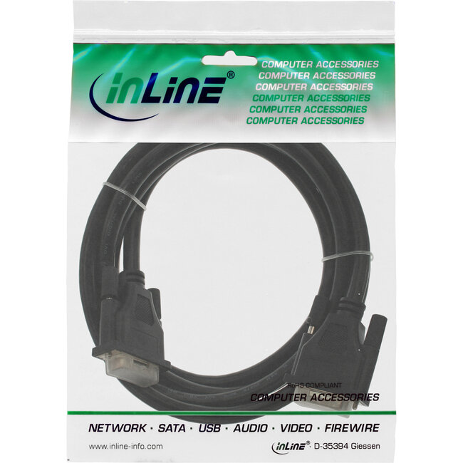 InLine® DVI-D kabel, digitaal 24+1 male / male, dual link, 5m