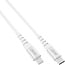 InLine® USB-C Lightning-kabel, voor iPad,iPhone,zilver/alum. 2m MFi-gecertific.