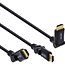 InLine® HDMI High Speed-kabel met Ethernet, haakse stekker, zwart, 3m