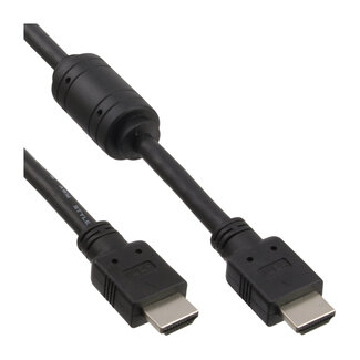 InLine InLine® HDMI kabel, HDMI High Speed, male / male, zwart, met ferriet, 1,5m