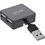 InLine® USB 2.0 4-poorts hub, USB-A male naar 4x USB-A female, kabel 4cm