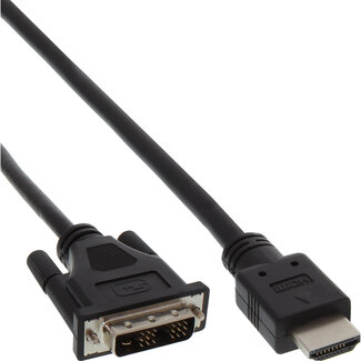 InLine InLine® HDMI-DVI-adapterkabel, HDMI male naar DVI 18+1 male, 2 m