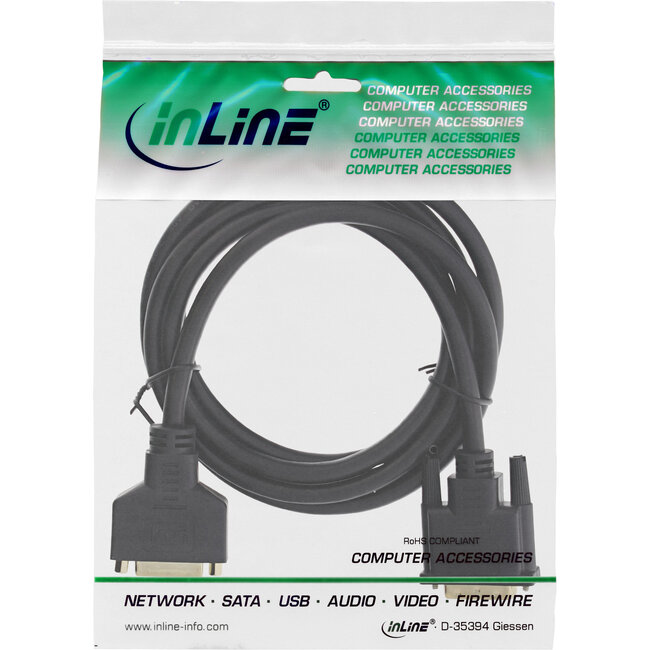 InLine® DVI-D kabel Premium, digitale 24+1 male / female, dual link, 3m