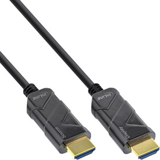 InLine InLine® HDMI AOC kabel, Ultra High Speed HDMI kabel, 8K4K, zwart, 15m