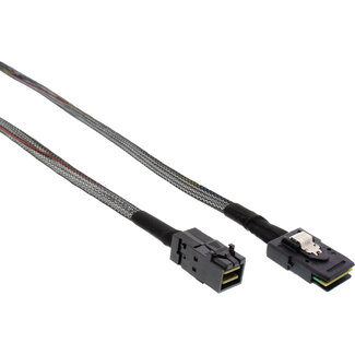 InLine InLine® Mini-SAS HD-kabel, SFF-8643 naar SFF-8087, met zijband, 0,5m