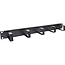 InLine® 19" kabelmanagementpaneel, 5 kleine beugels, RAL9005, zwart
