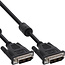 InLine® DVI-D kabel, digitaal 24+1 male / male, dual link, 2 ferrieten, 5m