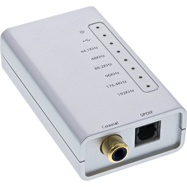 InLine® USB HD Audio Adapter, USB Hi-Fi naar digitale Coax/Toslink/I2S converter