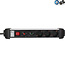 InLine® contactdoos aluminium, 3-voudig aardingscontact +oversp.+schakelaar,1,5m