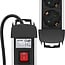 InLine® contactdoos aluminium, 3-voudig aardingscontact +oversp.+schakelaar,1,5m