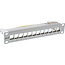 InLine® 10" patchpaneel lege plaat 12x, voor Keystone modules, 1U, RAL7035 grijs
