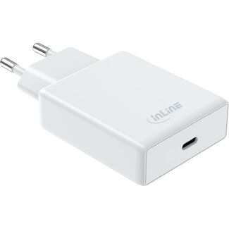 InLine InLine® USB-voeding, oplader, enkele USB-C, PD, AVS, 65W, wit