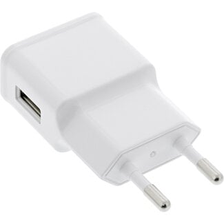 InLine InLine® USB-oplader enkel, voedingsadapter, 100-240V naar 5V/1.2A, wit