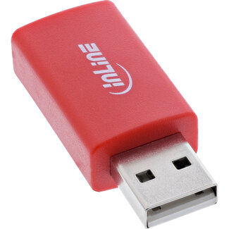 InLine InLine® USB-gegevensblokkering, adapter USB-A-stekker naar USB-A-aansluiting
