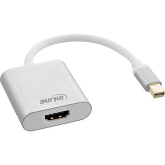InLine InLine® Mini DisplayPort HDMI converter kabel, aluminium, wit, 4K/60Hz