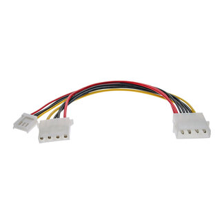 InLine InLine® Power Y-kabel intern, 1x 5,25" naar 1x 3,5" + 1x 5,25", 0,20m