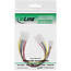InLine® Power Y-kabel intern, 1x 5,25" naar 1x 3,5" + 1x 5,25", 0,20m