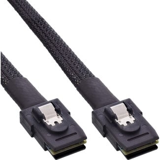 InLine InLine® SAS kabel intern, Mini SAS SFF-8087/Mini-SAS SFF-8087, met zijband, 1m