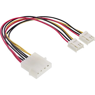 InLine InLine® Power Y-kabel intern, 1x 5,25" naar 2x 3,5", 0,20m