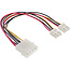 InLine® Power Y-kabel intern, 1x 5,25" naar 2x 3,5", 0,20m
