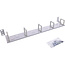 InLine® 19" kabelmanagementpaneel, 1U, 5 kunststof beugels, horizontaal, grijs