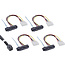 InLine® Mini SAS HD kabel, SFF-8643 naar 4x SFF-8482 (29-pins) + Stroom, 1m
