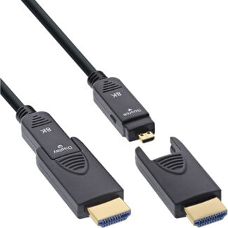 InLine InLine® HDMI AOC-kabel, Ultra High Speed HDMI, 8K4K, afneembare stekker, 25 m