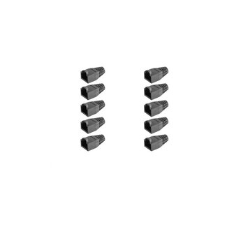 S-Impuls Knickschutztülle für RJ 45 Stecker, schwarz VE10