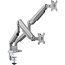 InLine® bureausteun met lifter & USB/audio, 2 monitoren tot 81cm (32"), zilver