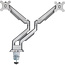 InLine® bureausteun met lifter & USB/audio, 2 monitoren tot 81cm (32"), zilver