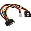 InLine® SATA power adapterkabel, SATA female naar SATA male + 8,89cm (3,5") male