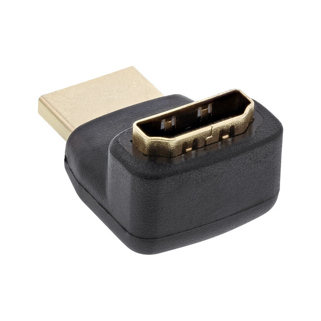 InLine® HDMI-adapter, stekker/aansluiting, naar boven gebogen, 4K2K