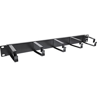 InLine InLine® 19" kabelmanagementpaneel, 5 grote beugels, RAL9005, zwart