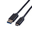 ROLINE USB 3.2 Gen 1 kabel, A-C, M/M, zwart, 3 m