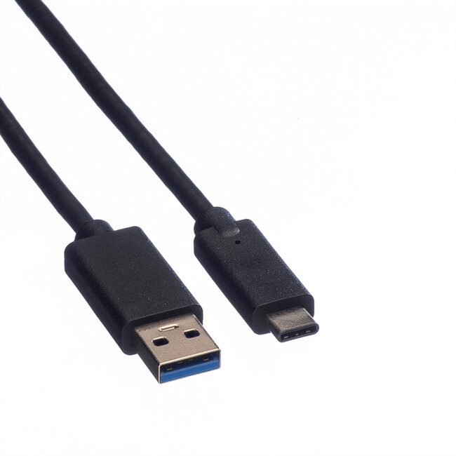 ROLINE USB 3.2 Gen 1 kabel, A-C, M/M, zwart, 3 m