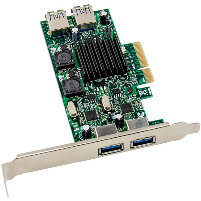 InLine® USB 3.2 Gen.1 PCIe-interfacekaart, 4-poorts, intern/extern